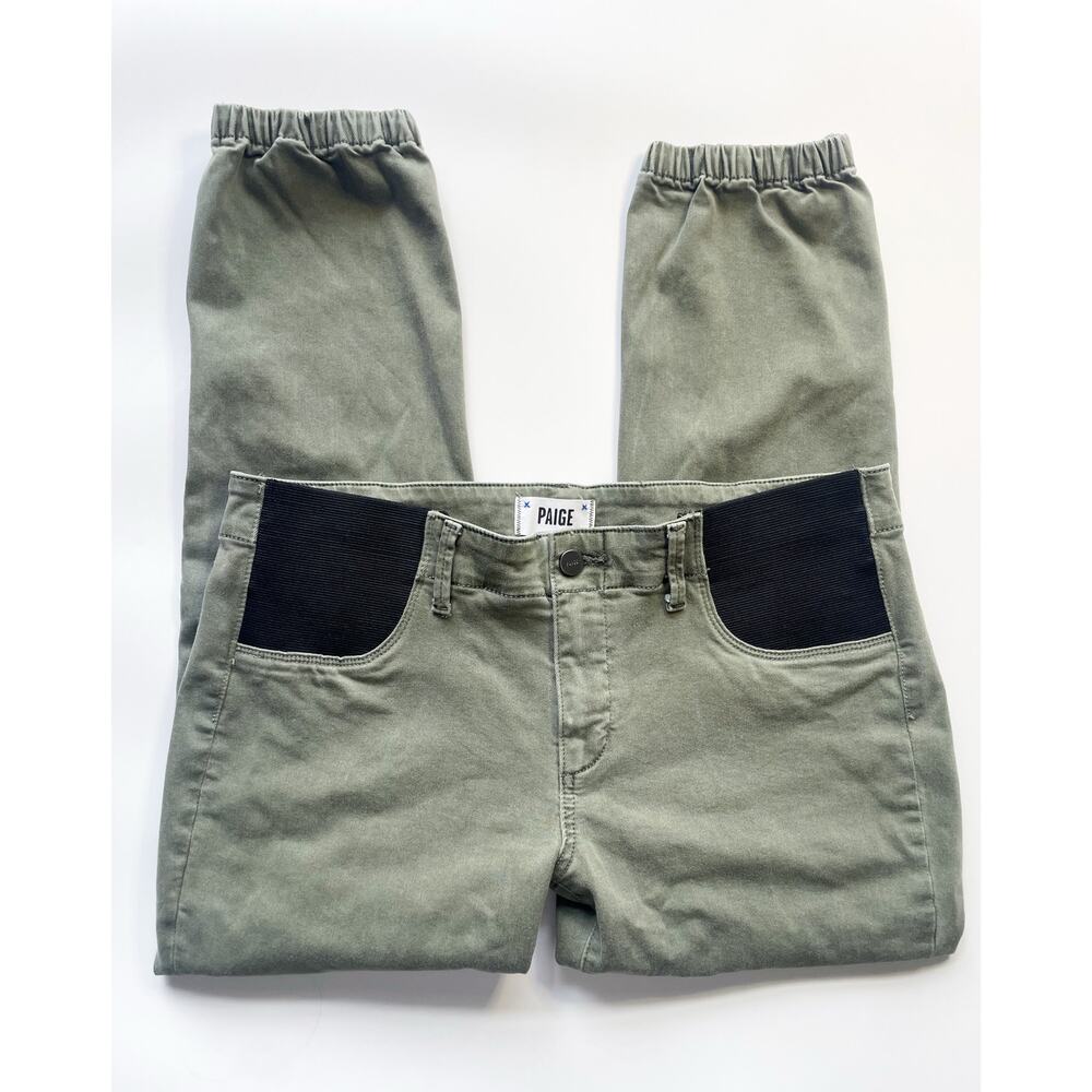 Women's Paige Green Cropped Jogger Style Maternity Pants Size 29